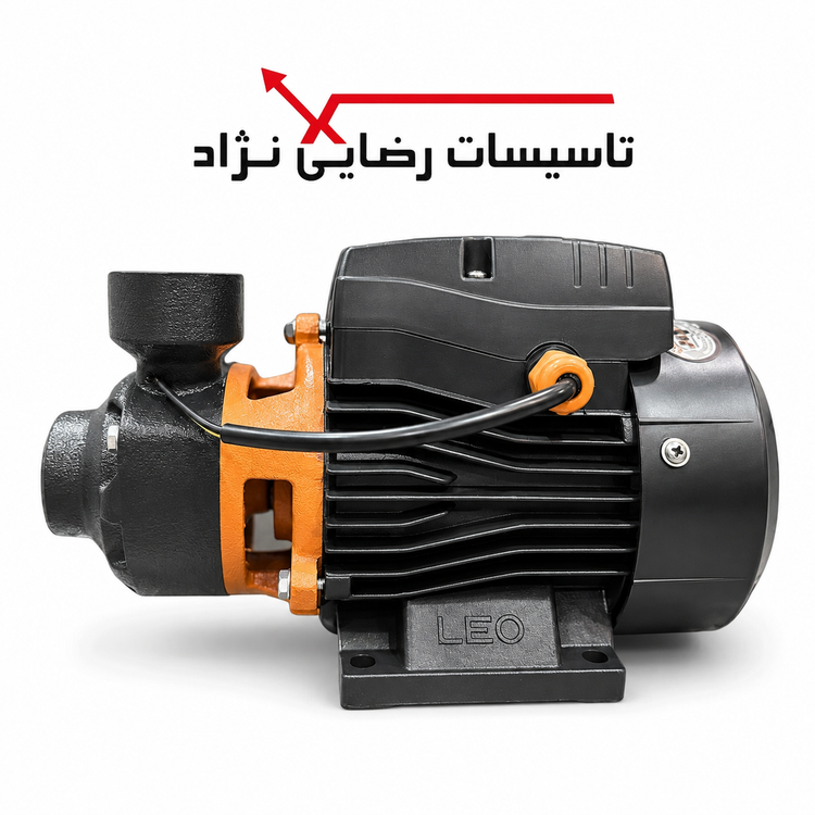 تصویر جانبی پمپ آب لئو APm 37 نیم اسب | پمپ تقویت فشار خانگی